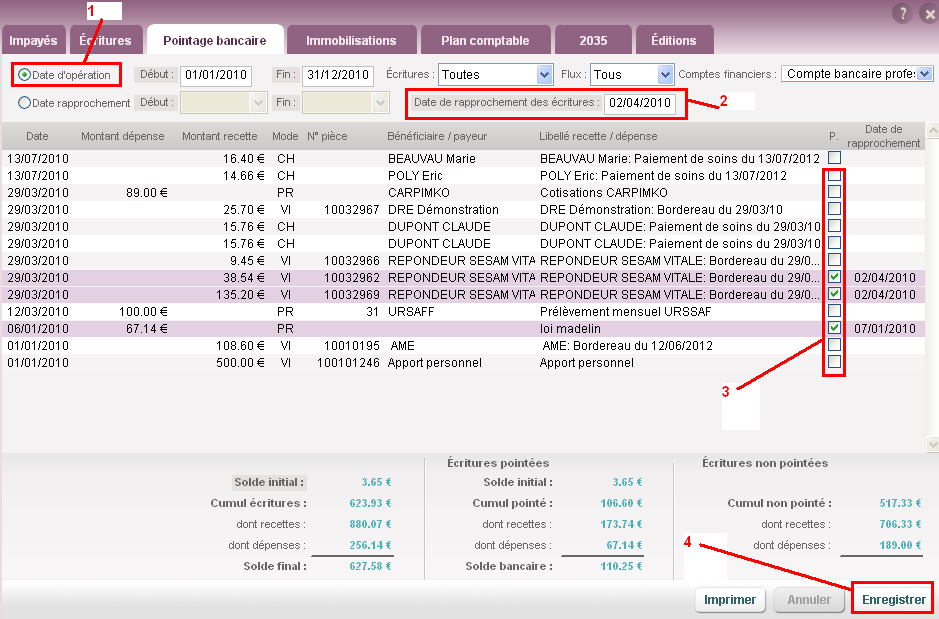 Pointage bancaire2